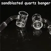 smoking Quartz Bangers Sandblasted Quartz Banger Beveled domeless nail for glass bong dab rigs