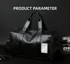 PU Material Sports Gym Tas, Waterdichte reis Duffel Tas met natte zakschoenen Compartiment voor mannen Dames