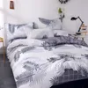 Aloe Vera Striped Multicolor King Duvet Cover Cotton Thicken Arrival Covers for Bed Decoration with Chain Y200423