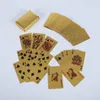24 K Altın Oyun Kartları Poker Oyunu Güverte Altın Folyo Poker Set Plastik Sihirli Kart Su Geçirmez Kartları Sihirli Jugando Bir Las Cartas