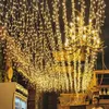 612m Icicle Warm White String Lights Christmas Fairy Lights Outdoor Decoration Droop 0,6 m LED Gardin Bröllopsfest Garland 20113030