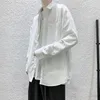 2020 الرجال الكورية نمط أزياء طويلة الأكمام الصلبة 5 لون هاواي قمصان camisa social masculina الشارع الشارع القمصان M-3XL1