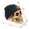 MRZOOT Plush Hats Resin Craft Home Decorations Skeleton Skull Model Punk Style Decoration Personalized Ornaments T200703