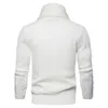 Мужской вязаный отворот с длинным рукавом водолазка для водолазки Turtleneck сплошной цвет обычный свитер 201124