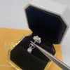 أقراط Vinregem الهيب هوب روك عيار 925 من الفضة الإسترليني VVS دائرية قص D اللون مرصع بالألماس المويسانيتي الحقيقي مجوهرات راقية مع GRA