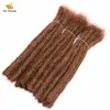 10pcs ludzkie włosy Dreadloki Crochethair ręcznie wykonane Fryzury 8-20 cala Czarna brązowa blondynka 99J szary kolor