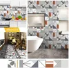 Muurstickers Eenvoudige Woonkamer Wallpapers Slaapkamer met Tegels Zelfklevend PVC Decal Keuken Oliebestendige Pasta Toilet Waterdicht