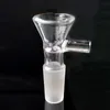 Glas Slides Skål Bitar Bongs Skålar Tratt Rig Tillbehör Quartz Nail 14mm Man Kvinna Berusande Ört Rökning Hållare Vattenpipor Dab Riggar