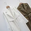 UK Brand new Fashion Automne Automne Casual Simple Classique Long Trench-coat avec ceinture Chic Femme coupe-vent 201111