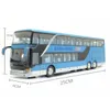 Högkvalitativ 132 Legering Pull Back Bus ModelHigh Imitation Double Sightseeing Busflash Toy Vehicle X01025778009