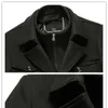 Fgkks kış yün karışımı ceket erkekler iş rahat uzun yün palto yüksek kaliteli katı yün erkek marka giyim 201128