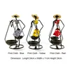 Southeast Asian Girl Candle Holder Rack Decorative Ethnic Iron Women Tea Light Stand for Home Bar Dining Table Party Props