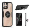 Luxury Defender Armour Ring Kickstand Phone Fodral för iPhone 13 12 Mini 11 Pro XS Max XR X 6 7 8 Plus Samsung Not20 S21 S20 Ultra