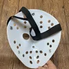 100pcs Halloween vit porösa män Mask Jason Voorhees Freddy Horror Movie Hockey Skrämmande masker för Party Women Masquerade Kostymer