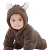 Winter Baby Rompers Baby Boy Girls Clothes Cotton Newborn Toddler Clothes Infant Jumpsuits Warm Clothing 201027