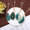 Elegante verklaring Hanger Ketting met Vintage Emerald Crystal Charm Choker Gold Chain Kostuum Drag Queen Sieraden voor Dames 1 PC