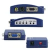 Connecteurs VGA vers RCA boîtier de commutation NTSC PAL VGA 2 TV AV Signal s-vidéo convertisseur vidéo adaptateur pour ordinateur PC