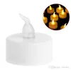 LED Bougies de thé TeaMight Bougies Flameless Light Coloré Batterie jaune Batterie de mariage Fête de mariage de Noël de Noël 8 couleurs