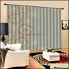 Rideaux Rideaux Maison Déco El Fournitures Jardin Décoration Moderne Blackout 3D Stéréoscopique Gris Rideaux Pissenlit Drop Livraison 2021 Qjage