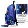 Galaxy ordinateur portable sac à dos scolaire étoile étoile des étudiants résistants à l'eau voyage des carnets d'ordinateur sac à dos pour hommes femmes1839
