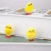 60 pièces/ensemble Simulation Mini poussins jaune pâques mignon bébé poussins enfants cadeau jouet printemps maison fête de pâques ornement