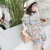 Girls Jumpsuit Summer Floral Children Overalls Pant For Kids Harem Pants Korean Girls Palysuit LJ201203