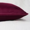 Piping Design Samtkissenbezug Rotwein Kissenbezug Stuhl / Sofa Kissenbezug Kein Balling-up-Dekorativ ohne Füllung Y200104