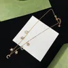 Topp lyxdesigner halsband för Woaman Diamond Star Design Products Brass Neckor Fashion Jewelry Supply3462532
