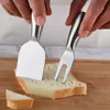 Baking Tools Multi Functional Purpose Stainless Steel Silver Cheese Knife Fork Set Cheese Cutlery Butter Cake Dessert Kitchen Gadgets 4 PCS/SET HY0312
