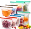 Reusable Silicone Freezing Storage Airtight Seal Preservation Bag Refrigerator Food Container 201022