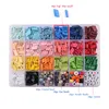 970pcs / lot métal carré Tila tuile perles lettre alphabet cube perles hématite pierre accessoires pour bijoux bracelet bricolage pour fille Y200730