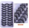 Handmade reutilizável 3D mink pestanas falsificadas curling up crisscross Natural longo espessura grava cílios extensões acessório de maquiagem para os olhos fáceis de usar DHL