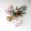 10pcs Santa Gift Jewelry Package Bag Christmas Candy Drawstring Bag Packing Pouches Natural Cotton Burlapbag Can Pr jllVow