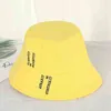 Bucket Cappelli per signore all'aperto pieghevole cappello da sole nero bianco lettera cappelli moda casual basin cap G220311