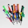 10mm Silicone Nectar Hookahs with GR2 Titanium Tips Nail Silicon Bong Rig Concentrate Oil Pipes mini dab straw pipe pen