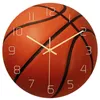 30cm Basketball Design Wall Clock Creative Ball Clock Mute Mouvement Football Tennis Décoratif Horloges silencieuses Wall Art Home Decor LJ201208