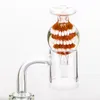 Colorato Pyrex Glass Bong Fumare Fatto a mano Gessato Coperchio olio Tappo carb Bubble Ball Top Oil Rigs Portatile Design innovativo Strumento ciotola al quarzo