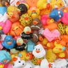 Ganze Kinder baden Spielzeug schwimmend Gummi Enten Squeeze Sound süß schöne Ente für Babyparty 2050 zufällige Stile LJ2010197697792