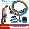 17PCS Resistensband Set Expander Exercise Fitness Gummi Band Stretch Training Home Gym Workout Q1225