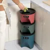 La cucina può riciclare lo smistamento impilato Cestino domestico Secco e umido Separazione Rifiuti Bidone della spazzatura per il bagno 1pc Y200429