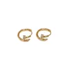 2022trend Fashion Woman Earrings Diamond Gold Plated Un Clou Hoop Vintage Luxury Design Jewelry Accessories Gift Female
