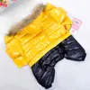 Winterhundekleidung für kleine Hunde Wasserdichte Hundejacke verdicken warme Welpen Haustier Daunenmantel Pelz mit Kapuze Overall Chihuahua Kleidung 201102