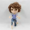 IJzige dbs pop jongen body kort bruin haar zonder make-up witte huid 1/6 30cm LJ201031