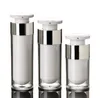 Bottiglia airless argento da 15 ml 30 ml 50 ml Bottiglie per pompa a vuoto in acrilico di alta qualità Bottiglia per lozione Contenitore cosmetico