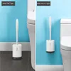 Toalett Bowl Brush Set Silicone Cleaning Kit Uppgraderad modern design med mjukt borst badrum Y200407