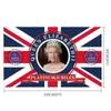 Queen II Platinums Jubilee flag 2022 Union Jack Flags Party faworyzują Queens 70. rocznica Brytyjska pamiątkowe 3 * Dekoracje 5 stóp