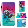 Flower Cat borboleta Geometria Panda Cartão ID amor do coração slot caso back flip para iphone 12 mini pro Max Samsung S20 FE NOTA 20 U S20 PLUS A51