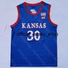 NCAA College Kansas Jayhawks Jersey Jersey Ochai Agbaji Vermelho Tamanho azul S-3XL Todos Bordado Costurado