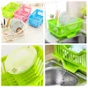 Kitchen Dish Sink Drainer Drying Rack Wash Holder Basket Organizer Tray Kitchen Rack Dish Water Drain Bowl Chopsticks Bowl Y200429