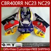 Kit carrozzeria per HONDA CBR Repsol blu 400 RR CC 400CC NC23 NC29 88 89 90 91 92 93 Corpo 65No.38 CBR400RR CBR 400RR 1988 1989 1990 1991 1992 1993 CBR400 RR 88-99 Carenatura OEM